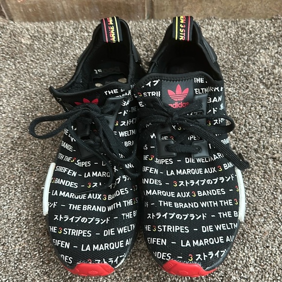 adidas BOOST NMD R1 Berlin style #EG6363 Black & White SNEAKERS size 10 Mens - Picture 1 of 8